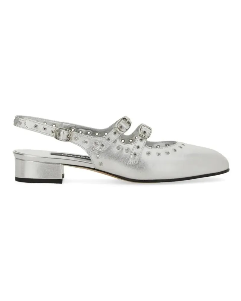 Carel Hohe Schuhe "Queen" Mary Jane Slingback silberfarben 