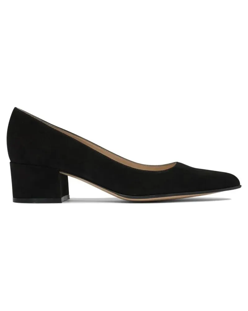 Gianvito Rossi Hohe Schuhe Black Suede Heeled Pumps schwarz Schwarz