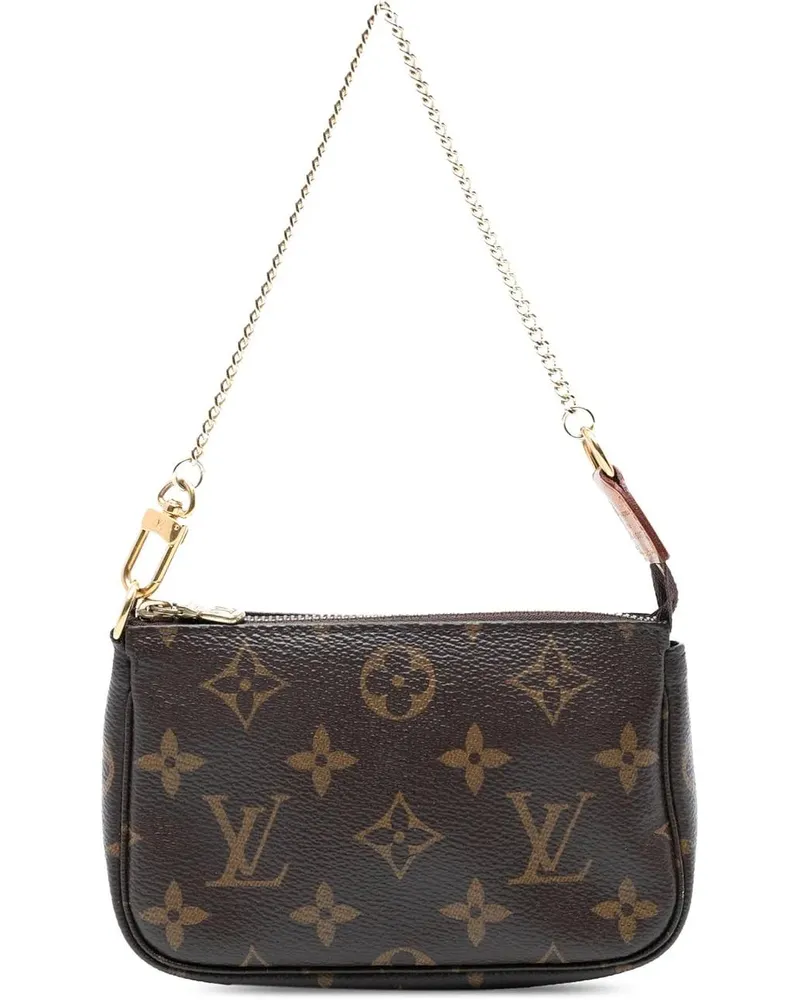 Louis Vuitton Crossbody Bags Monogram Mini Pochette Accessoires braun Braun