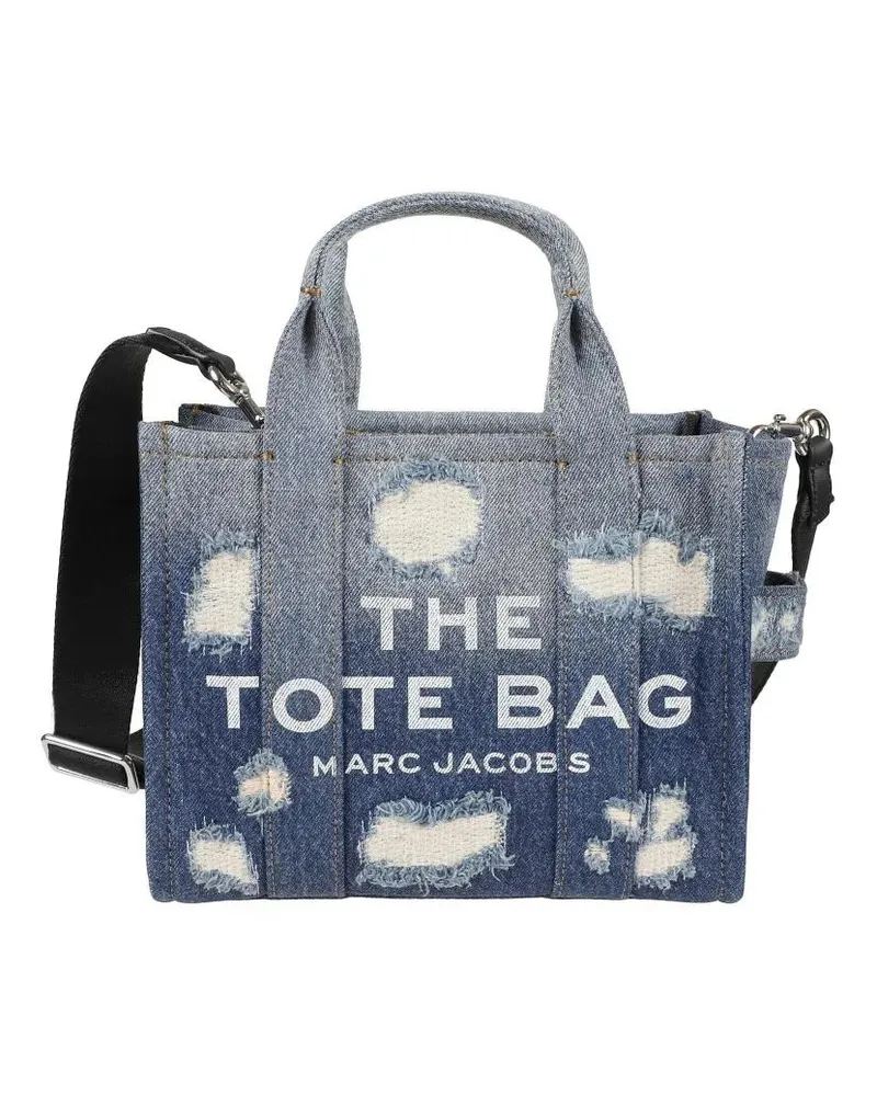 Marc Jacobs Shopper & Totes Distressed Denim Tote With Bold Lettering blau Blau