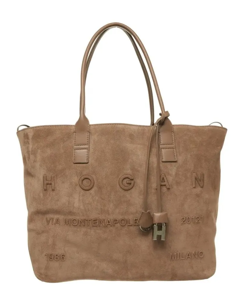 Hogan Shopper & Totes Script Address' Shopper braun Braun