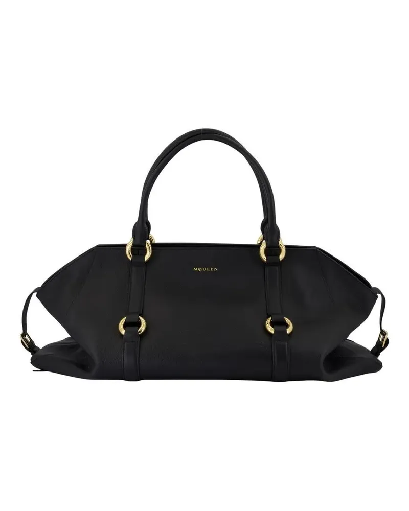 Alexander McQueen Portemonnaies Maxi Purse In Smooth Calfskin Leather schwarz Schwarz
