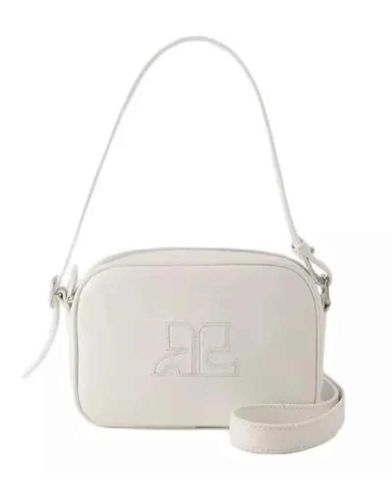 Courrèges Shopper Réedition Camera Bag - Leather - Heritage White Weiß