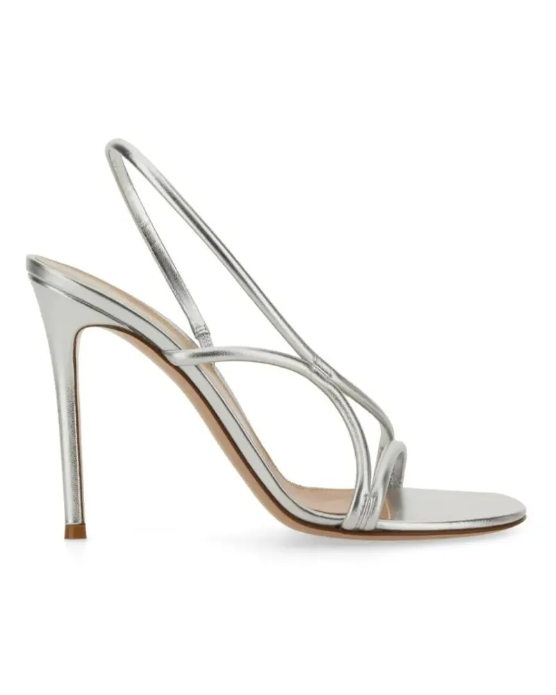 Gianvito Rossi Sandalen High-Stiletto Nappa Sandals With Straps silberfarben 