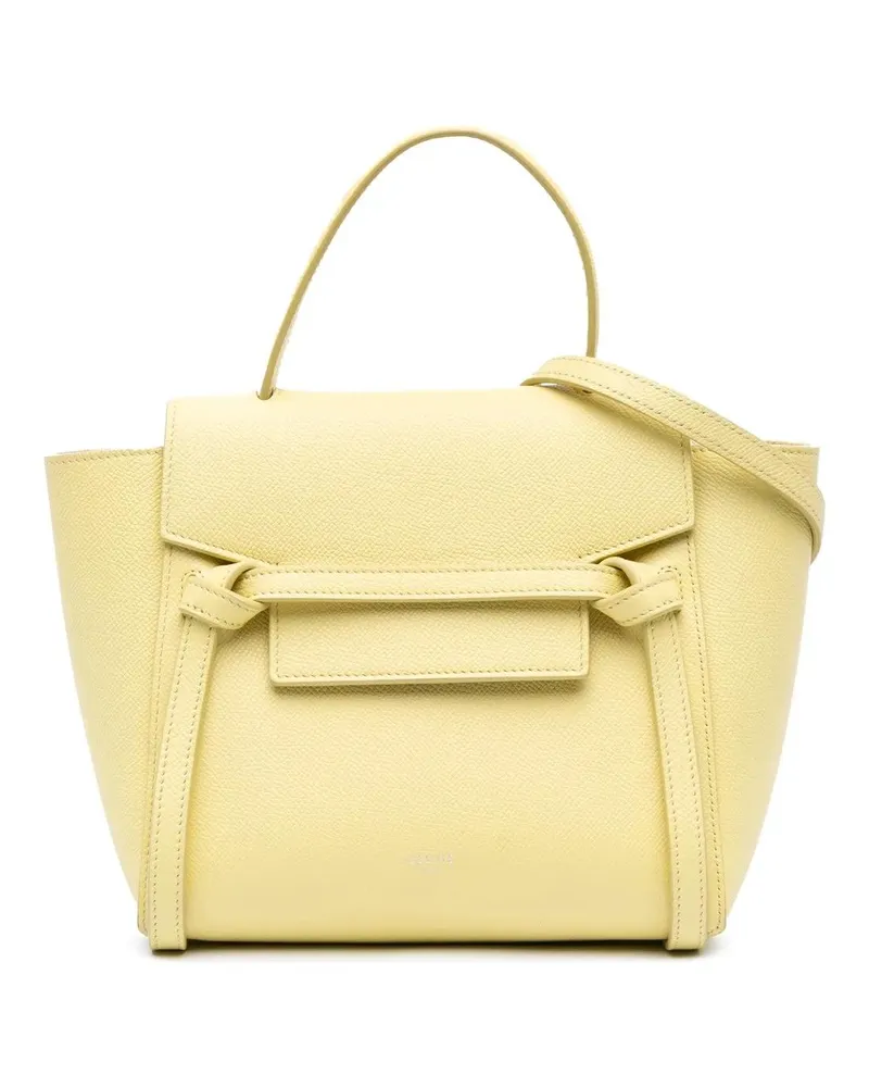 Celine Hobo Bags Nano Grained Calfskin Belt Bag gelb Gelb