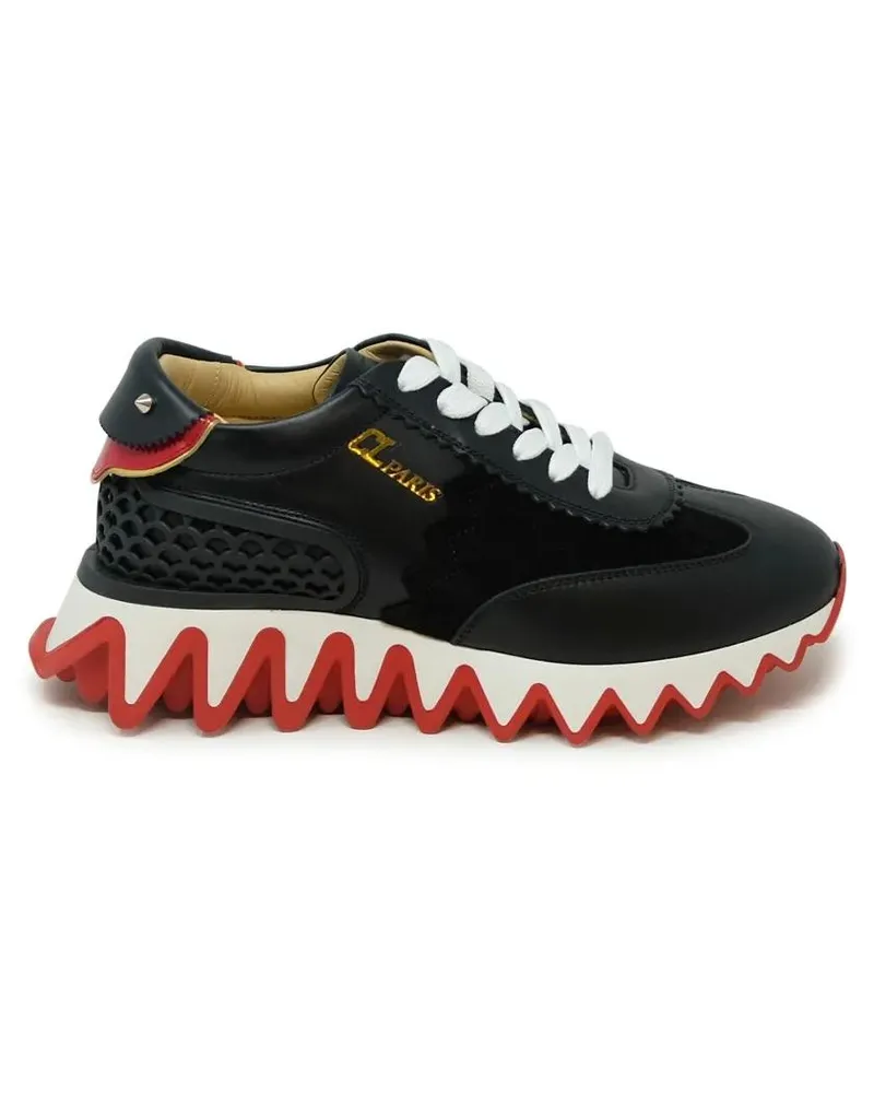 Christian Louboutin Low-Top Sneaker Black/Loubi Calf/Vv/Pat Loubishark Donna Flat Snea schwarz Schwarz