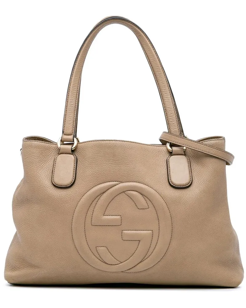 Gucci Hobo Bags 2016-2024 Medium Leather Soho Working Tote braun Braun