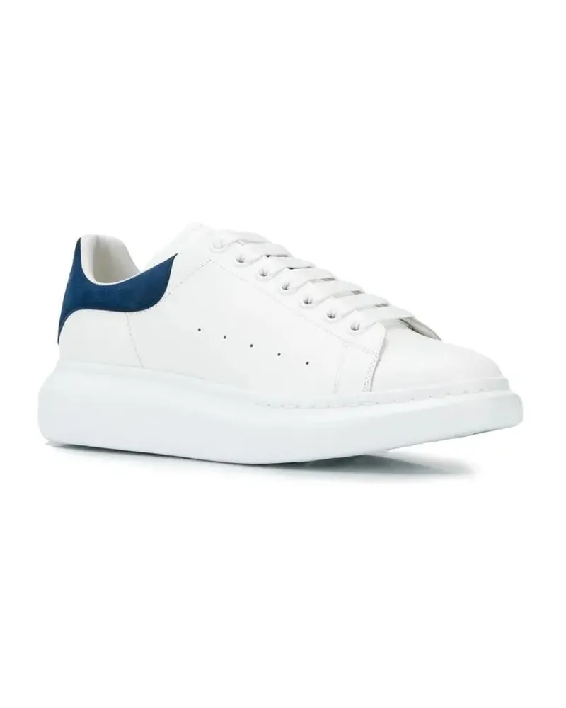 Alexander McQueen Low-Top Sneaker Oversized Leather Sneakers weiß Weiß