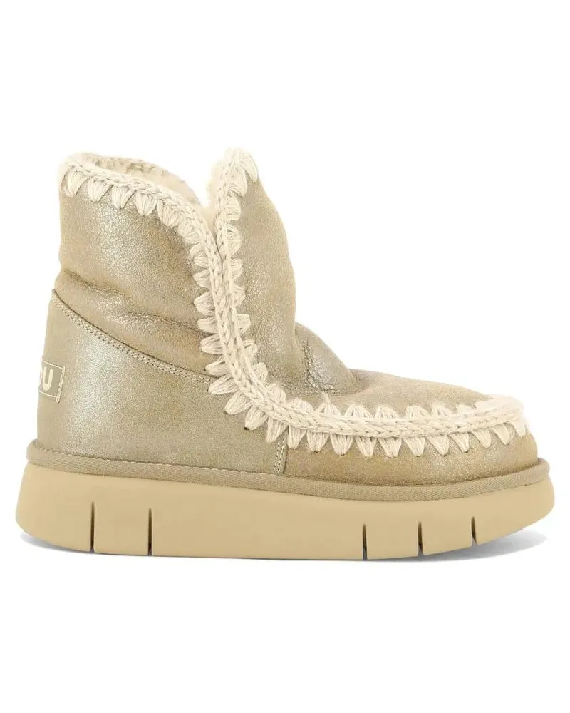 Mou Stiefel Plush Leather Ankle Boots beige Beige