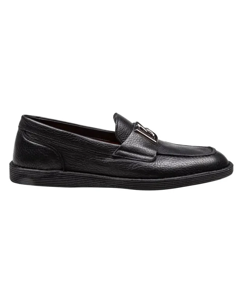 Dolce & Gabbana Loafer Black Soft Leather Loafers schwarz Schwarz