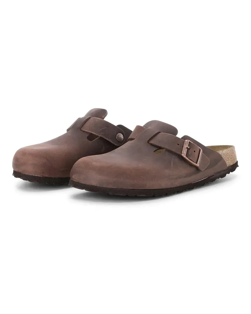 Birkenstock Low-Top Sneaker Clogs Boston aus Leder braun Braun