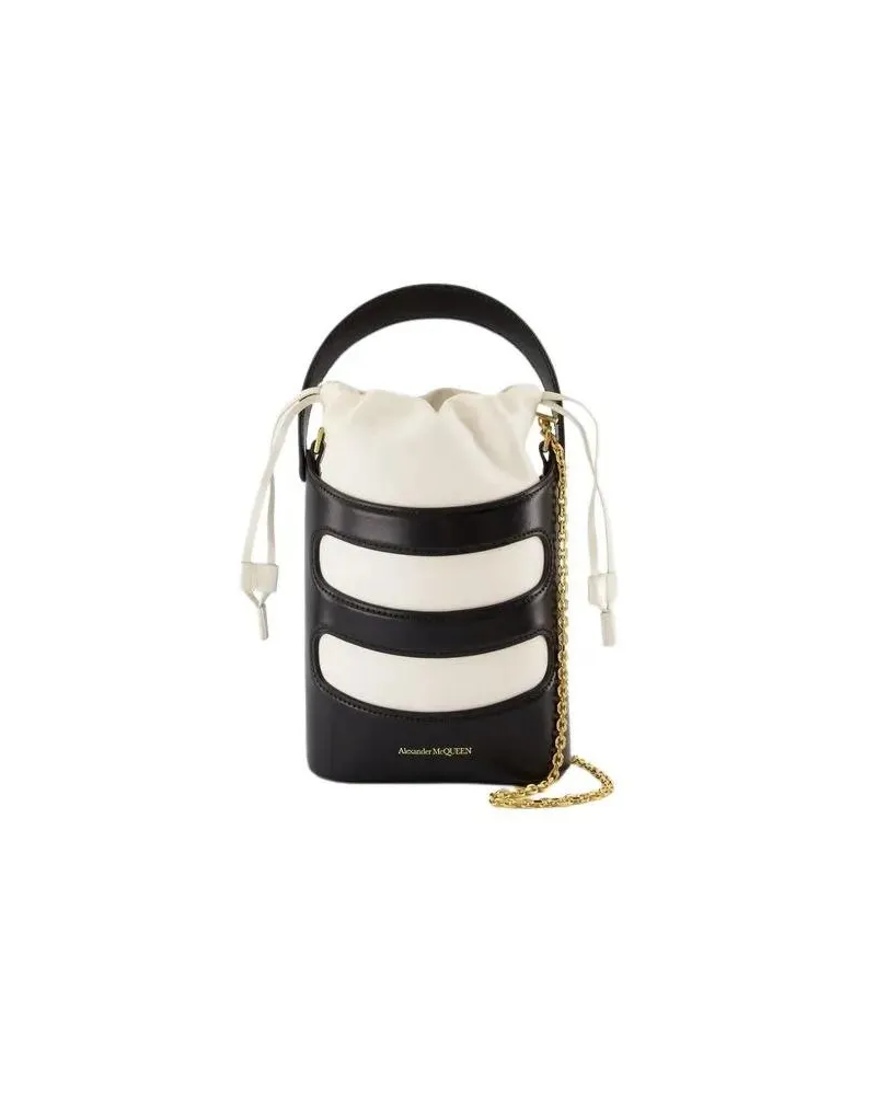 Alexander McQueen Hobo Bags The Rise Mini Crossbody - Leather - Black schwarz Schwarz