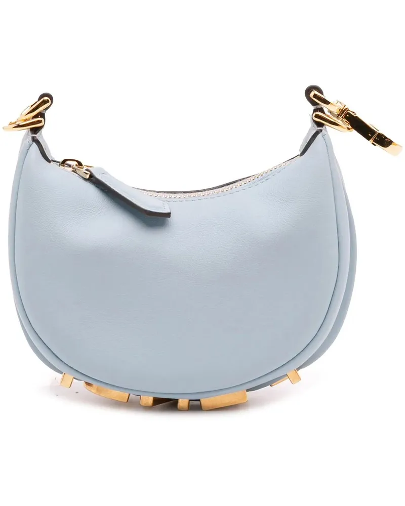Fendi Hobo Bags Nano Leather graphy Hobo blau Blau