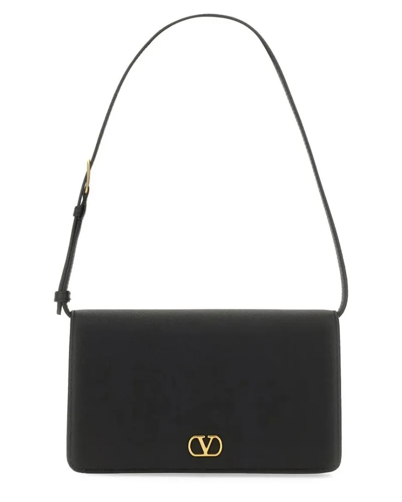 Valentino Garavani Portemonnaie Vlogo Signature Shoulder Strap Wallet schwarz Schwarz