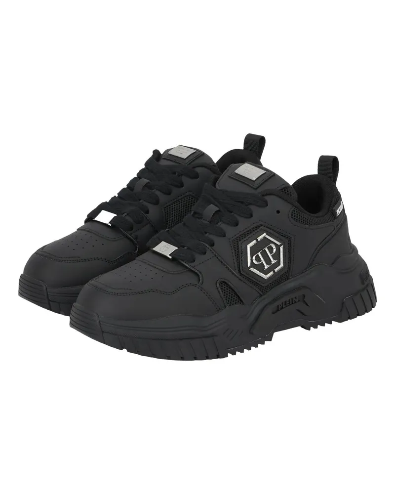 Philipp Plein Low-Top Sneaker Lo-Top Turnschuhe Hexagon schwarz Schwarz