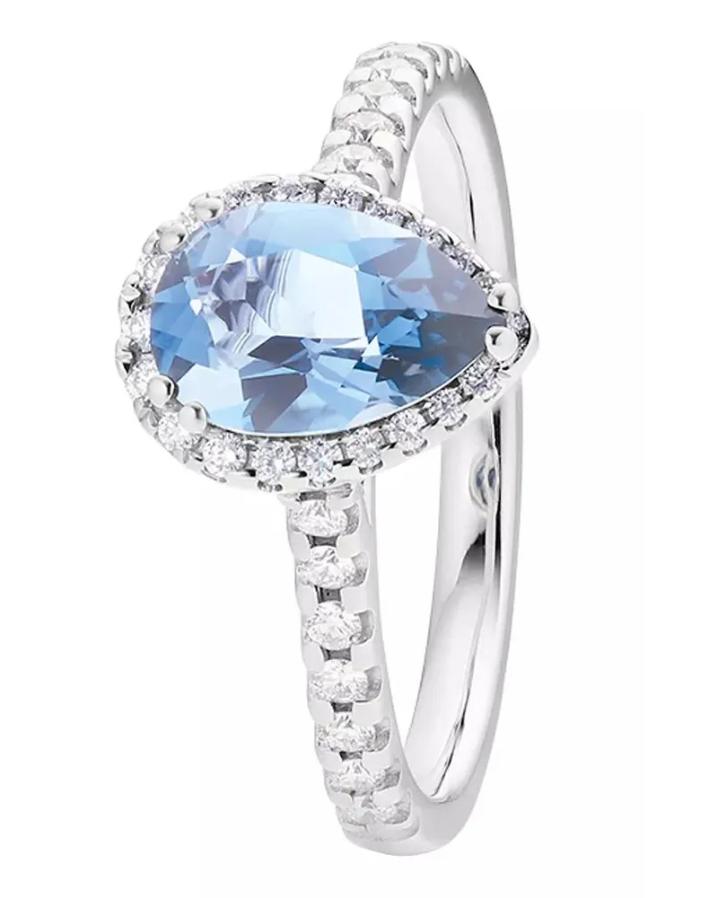 Capolavoro Ring 18k ring "Jennifer Espressivo", topaz sky blue fac Silber