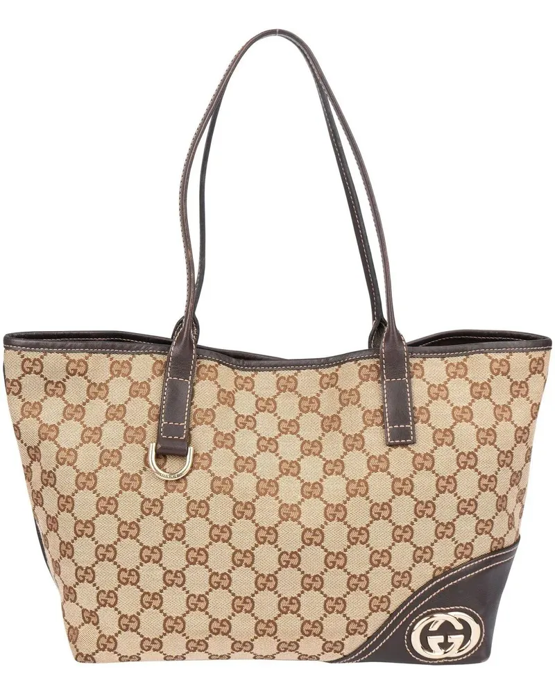 Gucci Crossbody Bags  GG Monogram New Britt Handbag braun Braun
