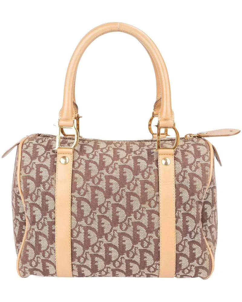 Dior Crossbody Bags  Trotter Monogram Boston Handbag beige Beige