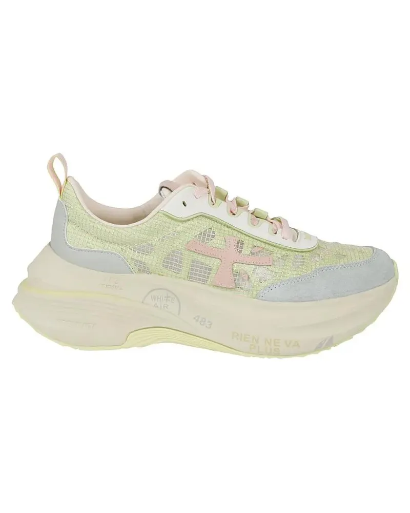 Premiata Low-Top Sneaker Pastel Leather And Mesh Sneakers grün Grün