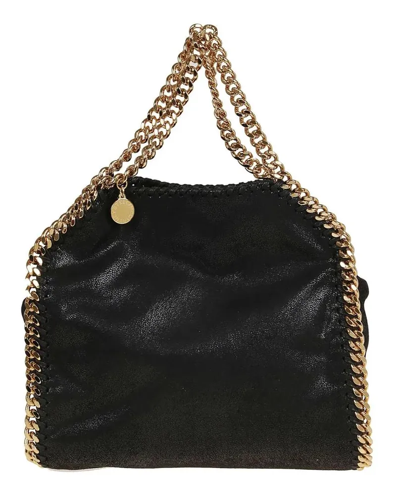 Stella McCartney Shopper & Totes Mini Tote Eco Shaggy Deer W/Gold Color Chain schwarz Schwarz