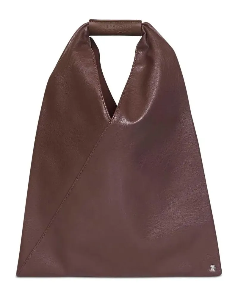 Maison Margiela Shopper & Totes Structured Brown Handbag With Smooth Finish braun Braun