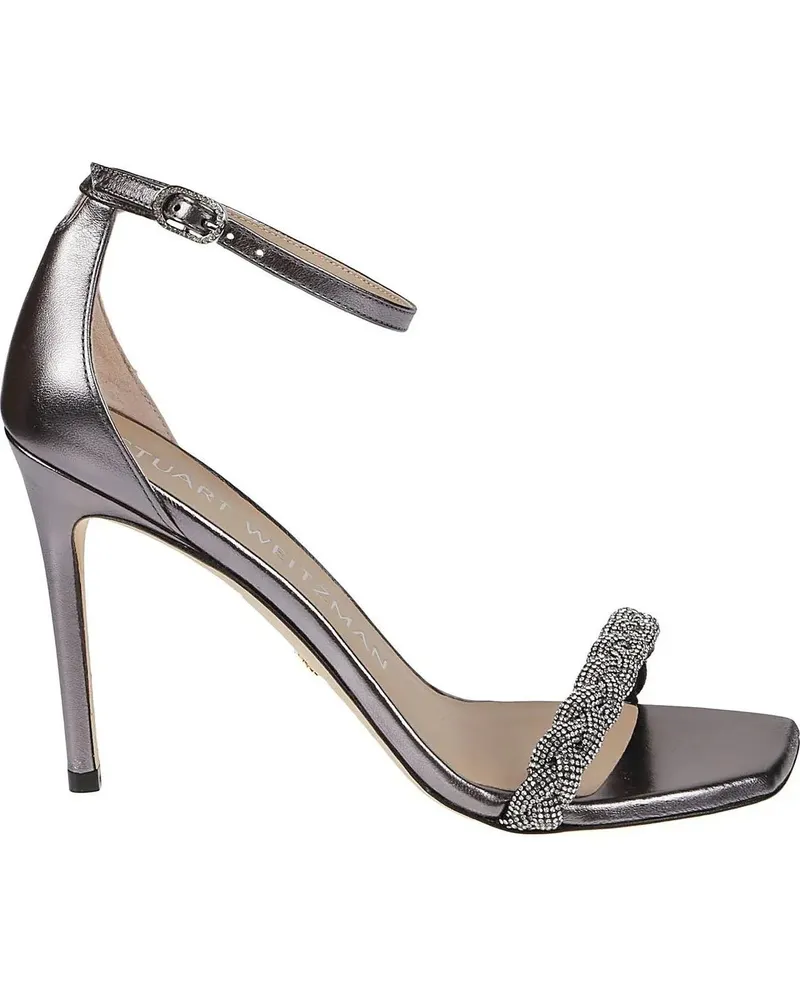 Stuart Weitzman Sandalen Nudistcurve 100 Highshine Sandals Metallic gunmetal Gunmetal