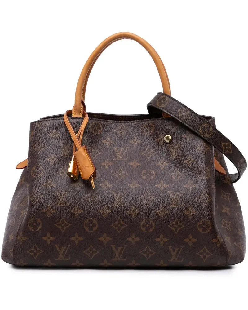 Louis Vuitton Hobo Bags 2015 Monogram Montaigne MM braun Braun