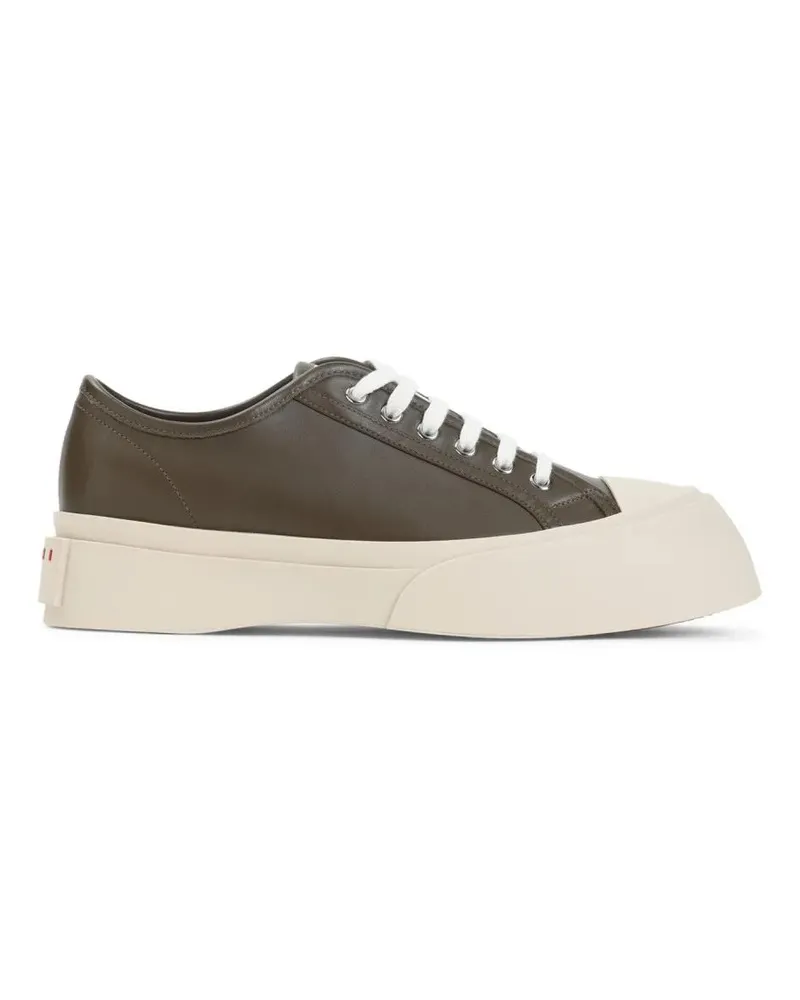 Marni Low-Top Sneaker Pablo Green Calf Leather Sneakers grün Grün
