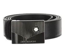 Gürtel Saffiano Print Leather Belt schwarz