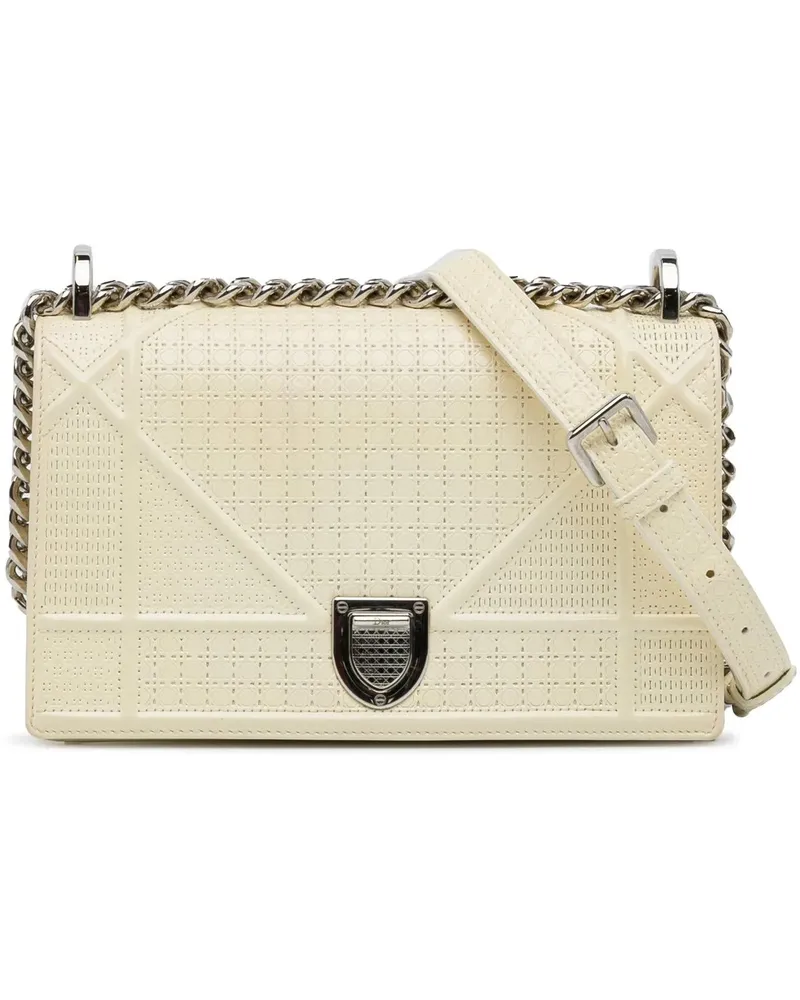Dior Hobo Bags 2010 Medium Patent Diorama weiß Weiß