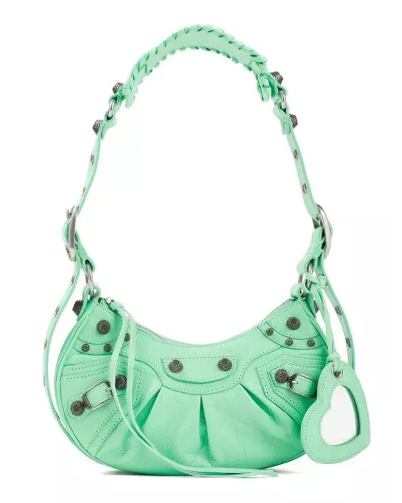 Balenciaga Shopper Mint Green Le Cagole Xs Shoulder Bag Grün