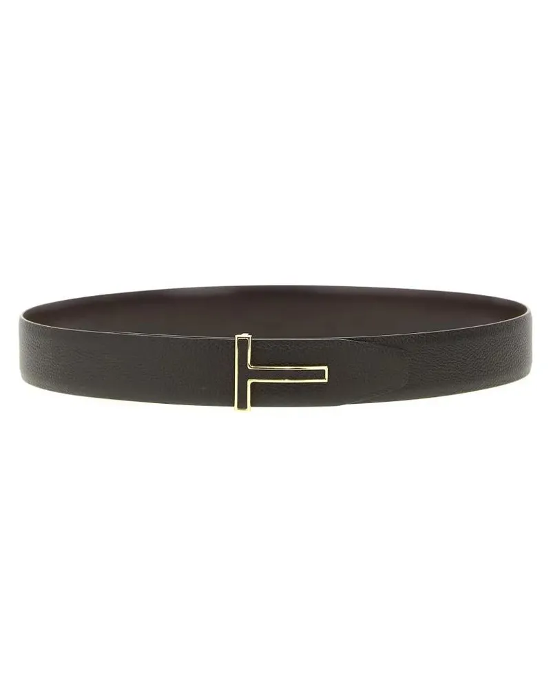 Tom Ford Gürtel 'T' Reversible Belt braun Braun