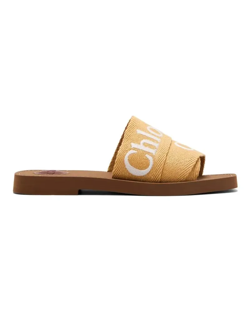 Chloé Sandalen Woody Design Slides beige Beige