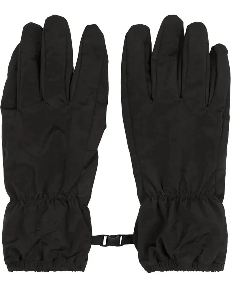 Stone Island Handschuhe Compass Logo Gloves schwarz Schwarz