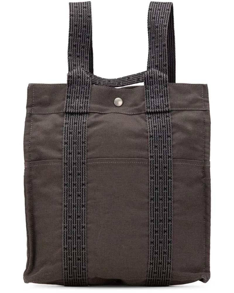 Hermès Rucksäcke Canvas Herline Backpack MM grau Grau