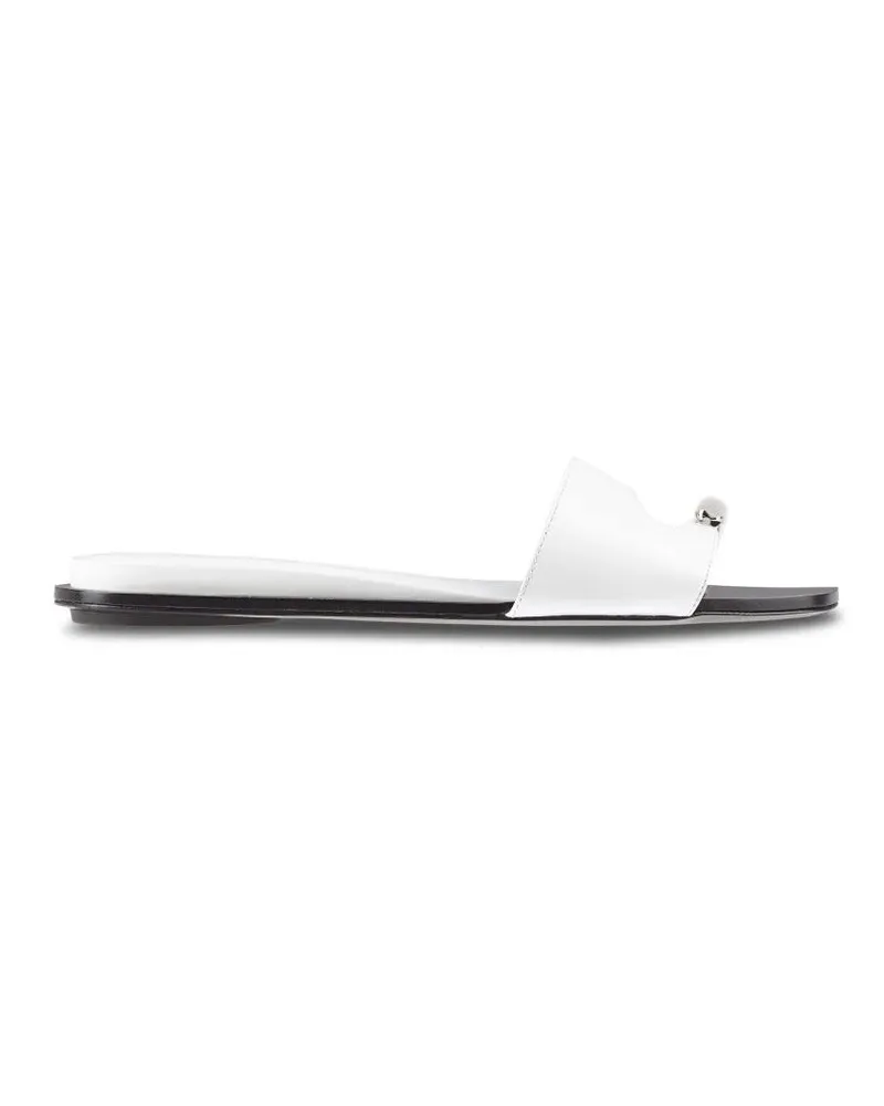 Tory Burch Pierced Leather Slide Shoes With Minimalist Silhou rot Rot