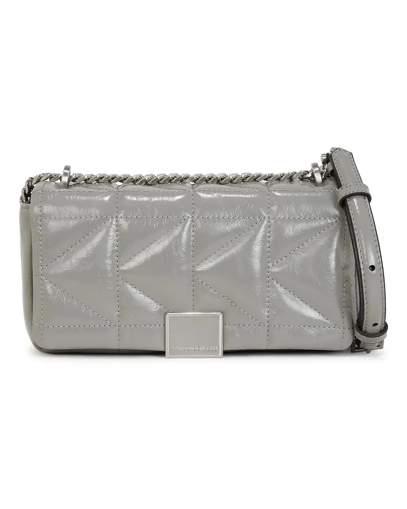 Karl Lagerfeld Crossbody Bags K/KUILT GLÄNZENDE KLEINE UMHÄNGETASCHE grau Grau