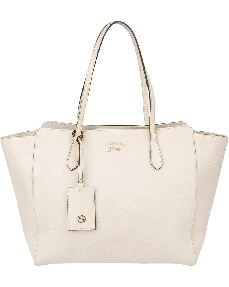 Gucci Crossbody Bags  White Leather Swing Handbag weiß Weiß