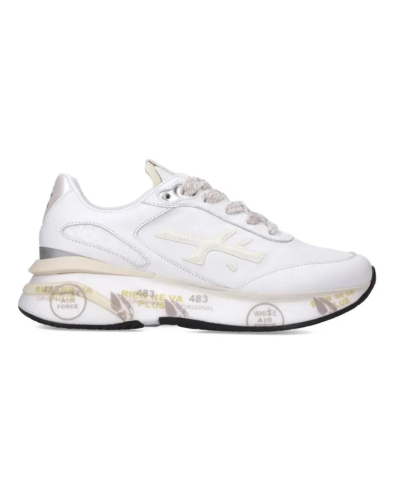 Premiata Low-Top Sneaker Moerund Sneakers In White Leather And Technical Fa weiß Weiß