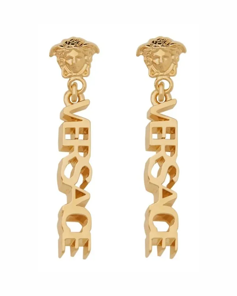 Versace Ohrringe Orecchini Pendenti Logati gold Gold