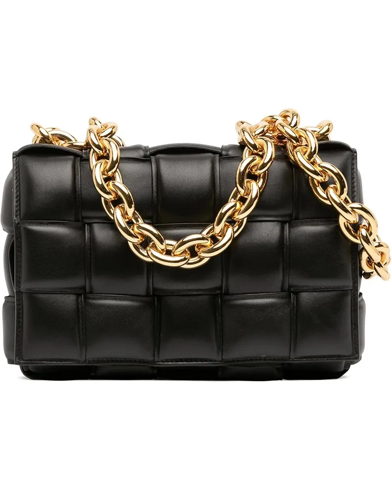 Bottega Veneta Hobo Bags Nappa Intrecciato Padded Chain Cassette Satchel schwarz Schwarz