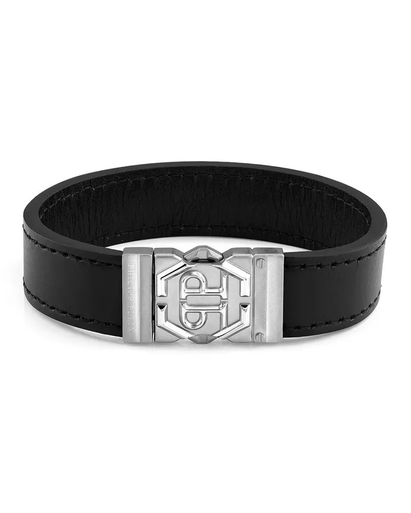 Philipp Plein Armbänder Armband Hexagon Tactical Buckle silver Silber