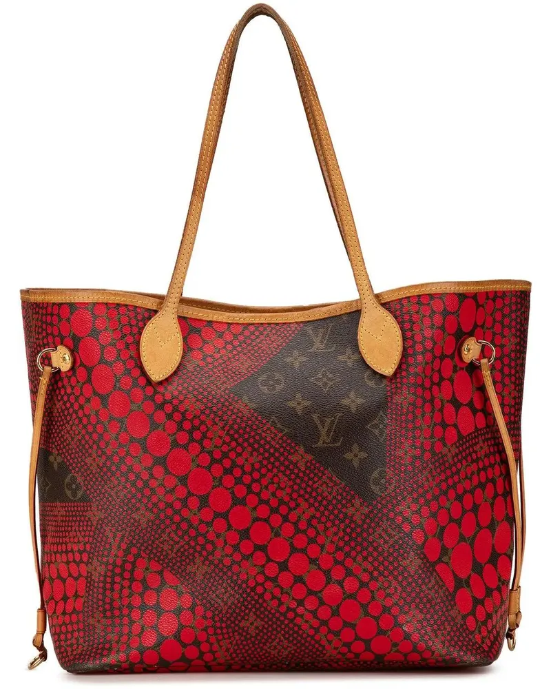 Louis Vuitton Shopper 2012 Yayoi Kusama Monogram Neverfull MM rot Rot