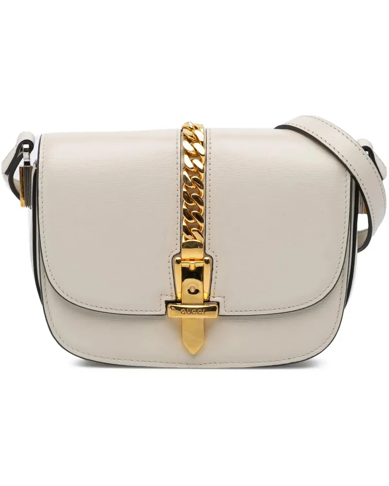 Gucci Hobo Bags 2016-2024 Mini Leather Sylvie 1969 Crossbody weiß Weiß