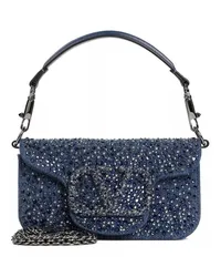 Valentino Garavani Shopper Blue Locò Small Shoulder Bag Blau