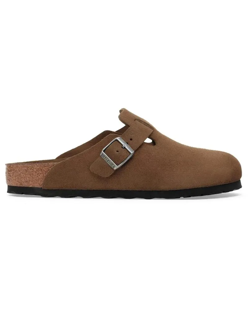 Birkenstock Sandalen Brown Leather Sandals With Adjustable Buckle bunt Bunt
