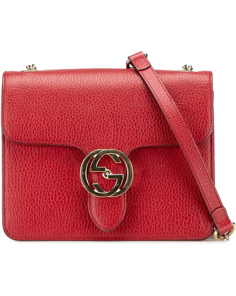 Gucci Hobo Bags 2016-2024 Small Dollar Calfskin Interlocking G Cro rot Rot