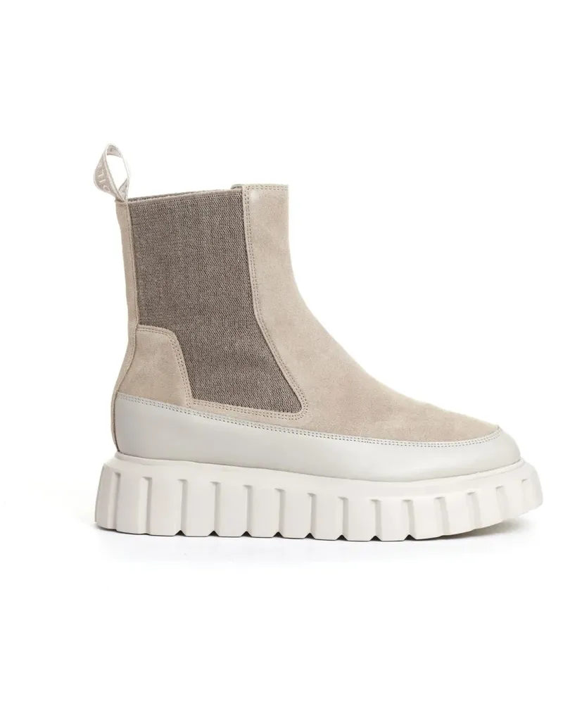 Voile Blanche Stiefel Beige Leather And Suede Chelsea Boots beige Beige