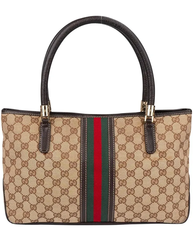 Gucci Crossbody Bags  GG Monogram Sherry Line Handbag braun Braun
