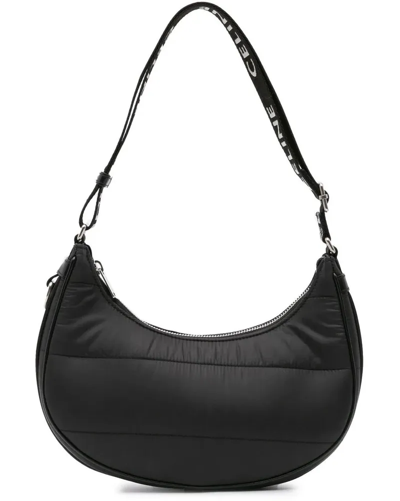 Celine Hobo Bags 2021 Nylon Ava Shoulder Bag schwarz Schwarz
